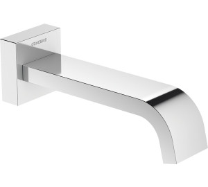 Square wall bath spout